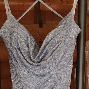 Sparkling Silver Strappy Dress